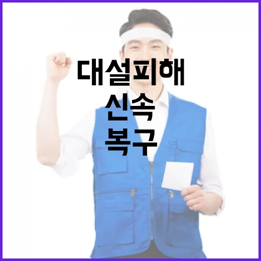 대설 피해 정부의 신속 복구 대책 지원 본부!