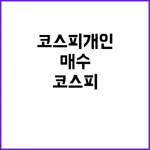 코스피 개인 매수 …