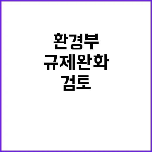 환경부 규제 완화 …