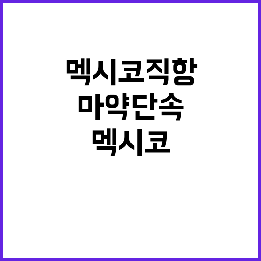 멕시코 직항노선 재…