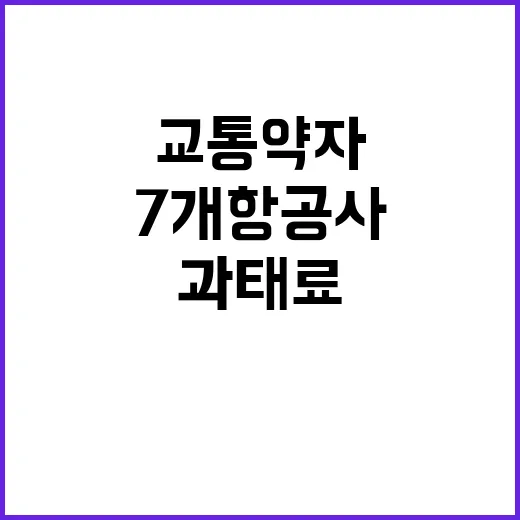 과태료 7개 항공사…