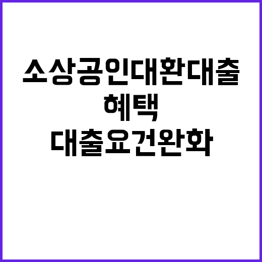 소상공인 대환대출 요건 완화… 혜택 확인 필수!