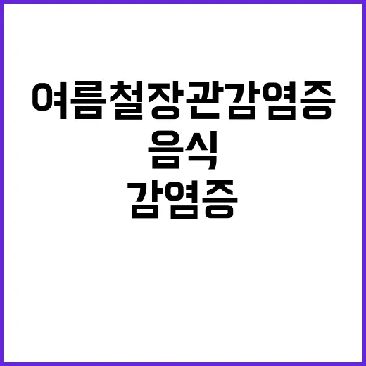 여름철 장관감염증 …