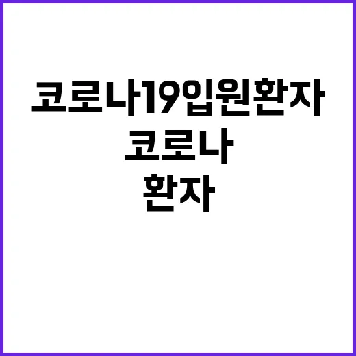 코로나19 입원환자…