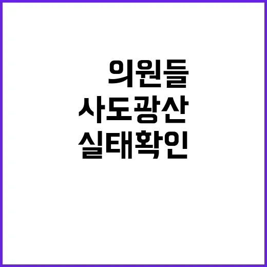 사도광산 실태 확인…