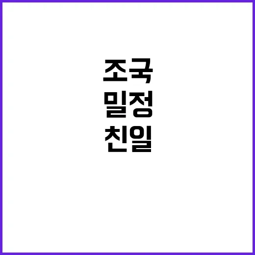 조국 친일 밀정 정…