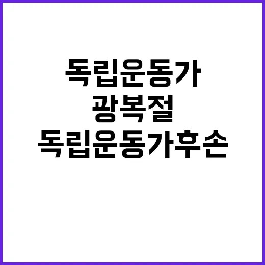 독립운동가 후손 광…