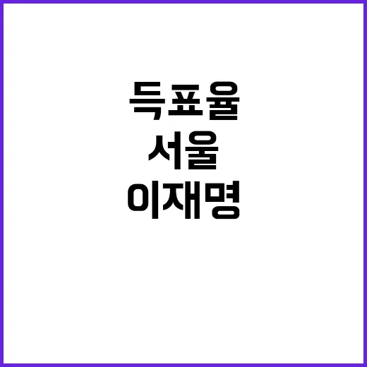 이재명 압승 서울 …