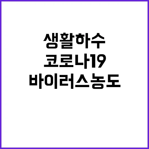 코로나19 생활하수…