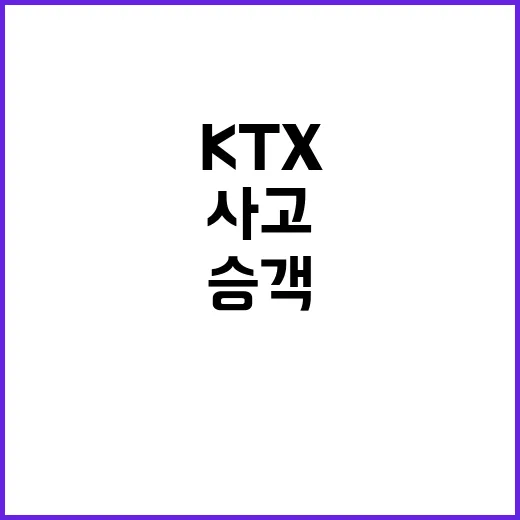 KTX 사고 승객 …