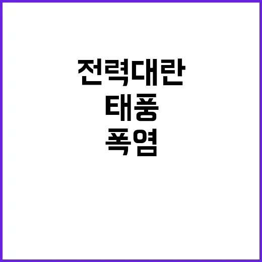 폭염 열대야 태풍 전력 대란 예고!