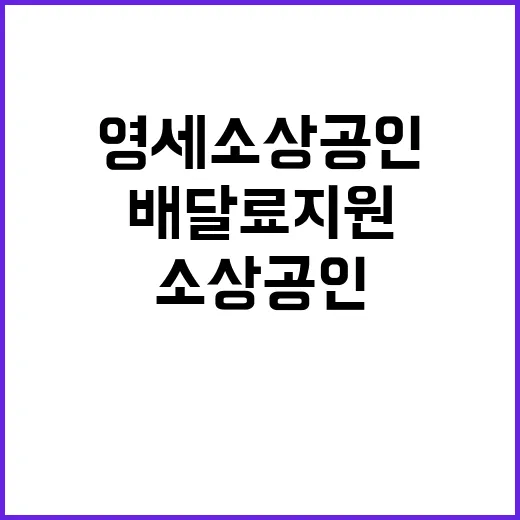 배달료 지원 영세 소상공인의 돌파구?