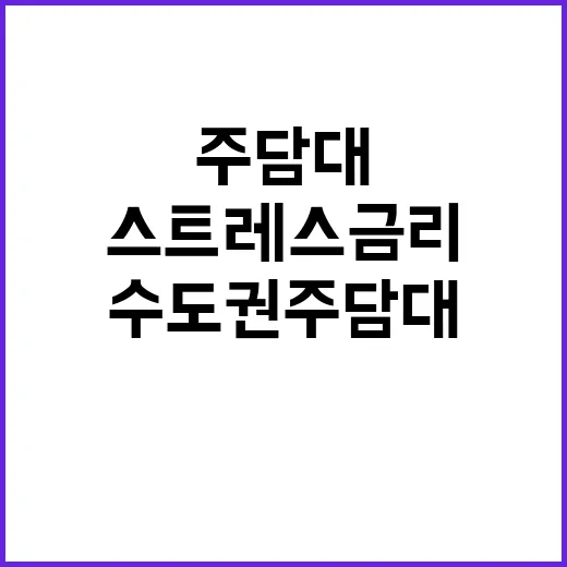 수도권 주담대 스트…