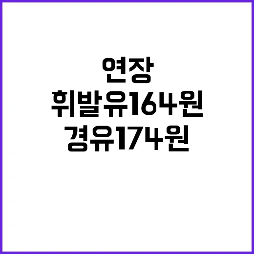 유류세 연장 휘발유…