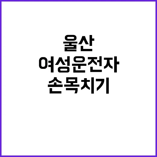 울산 여성 운전자 …