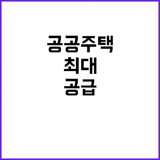 공공주택 사상 최대…