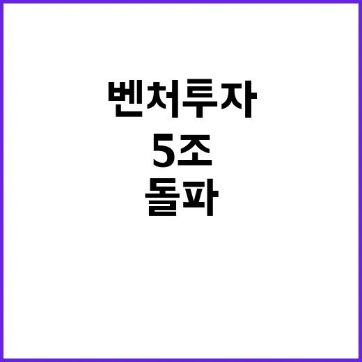 벤처투자 5조 돌파…