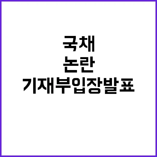 국채 발행 논란 기…