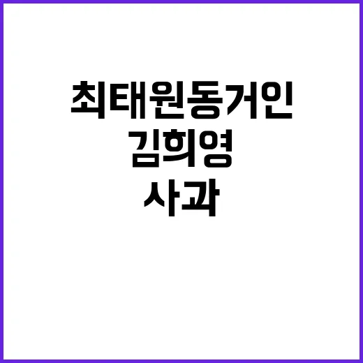 최태원 동거인 사과…