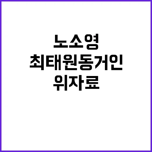 최태원 동거인 노소…