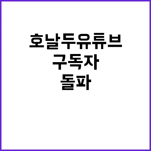 호날두 유튜브 구독…