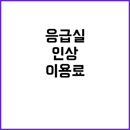 응급실 이용료 인상…