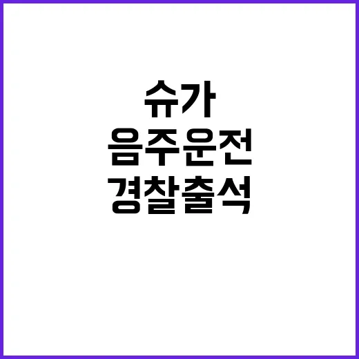 음주운전 슈가 경찰…