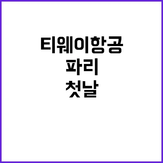 티웨이항공 파리 운…