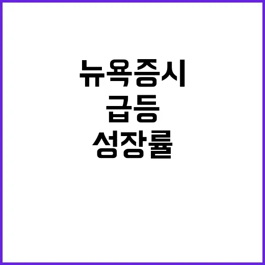 뉴욕증시 급등 성장…