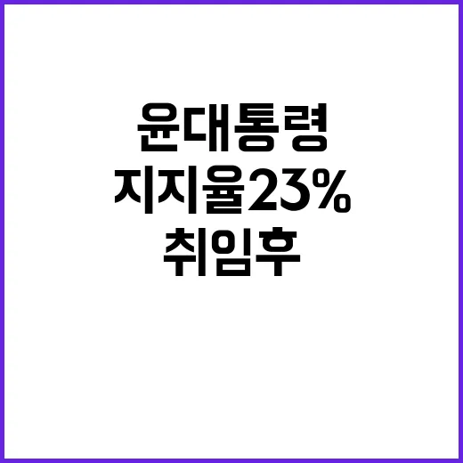 갤럽 윤 대통령 지…