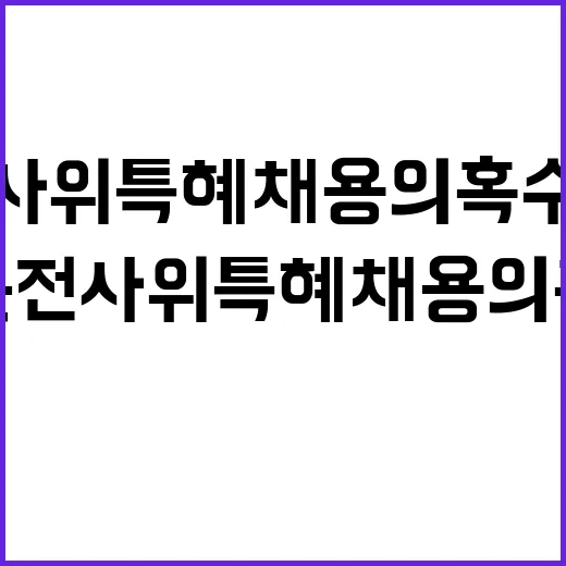 문 전 사위 특혜 채용 의혹 수사 법적 쟁점!