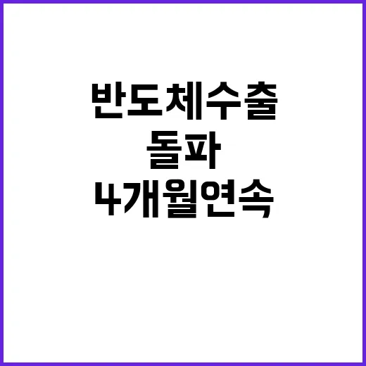 반도체 수출 1위 4개월 연속 110억불 돌파!