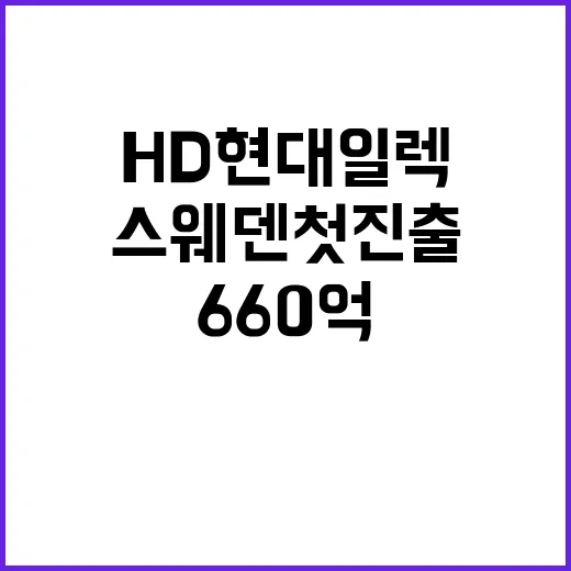 HD현대일렉 스웨덴…