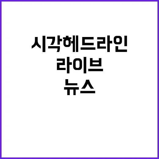 이시각헤드라인 오늘 필독 뉴스 목록 및 라이브 업데이트