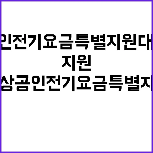 소상공인 전기요금 특별지원 대상 확대 혜택!