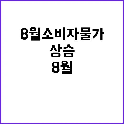 8월 소비자물가 상승 정부 “안정목표 도달”