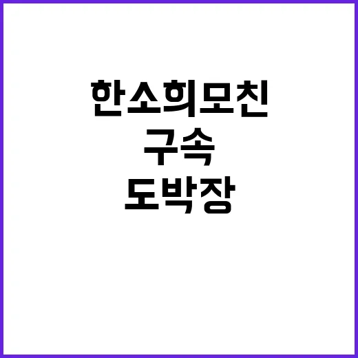 도박장 구속 한소희…