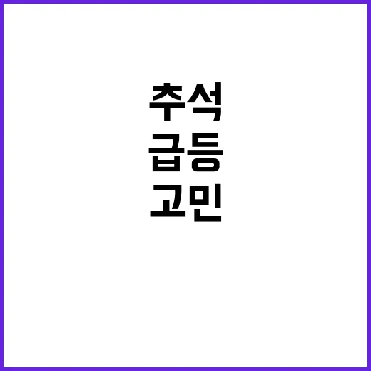 추석 채소값 급등 소비자 고민 해결 방법은?