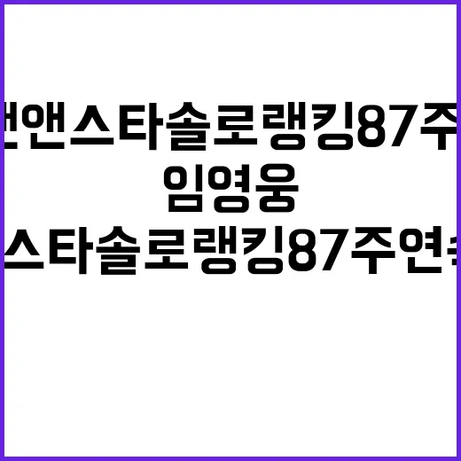 임영웅 팬앤스타 솔…