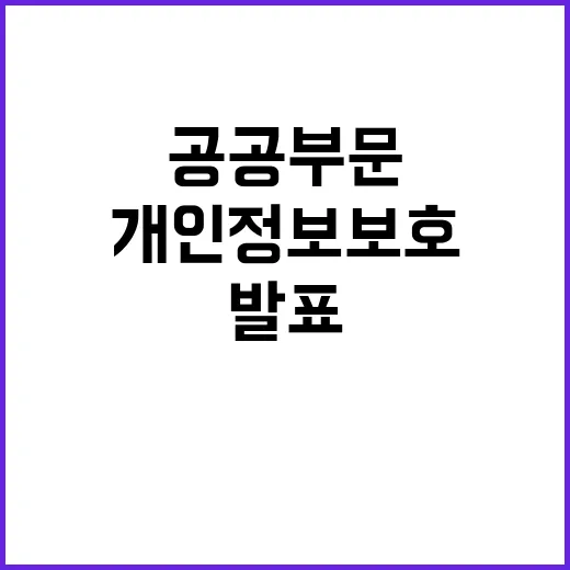 개인정보 보호 공공…