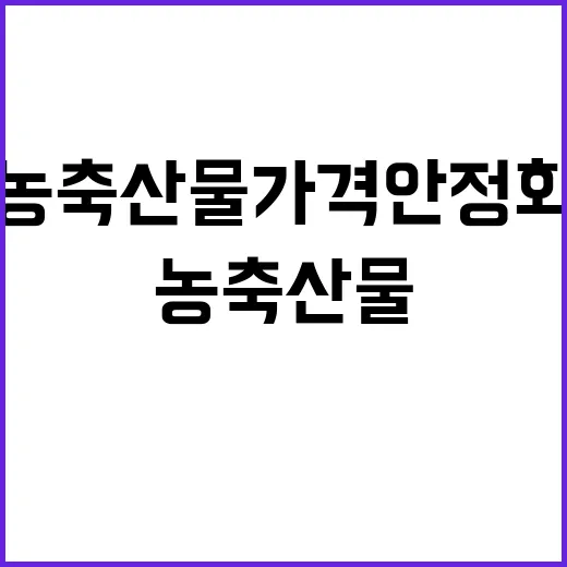 폭염 속 농축산물 가격 안정화 시작!