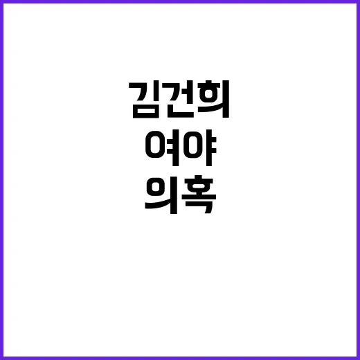 김건희 공천 의혹 폭로 여야 충돌!