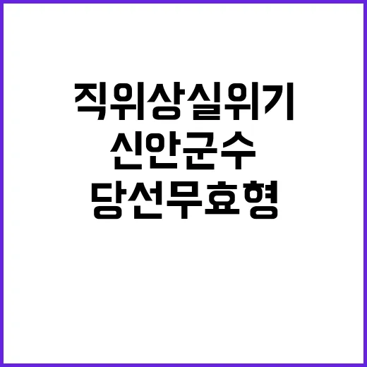 신안군수 당선무효형…