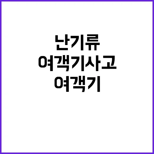 난기류 여객기 사고…