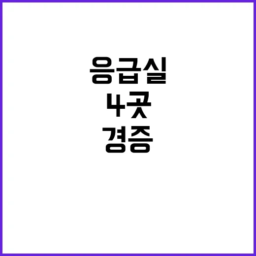 경증환자 감소 4곳…