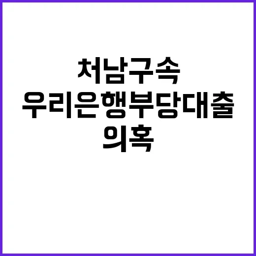 우리은행 부당대출 의혹 손태승 처남 구속 논란