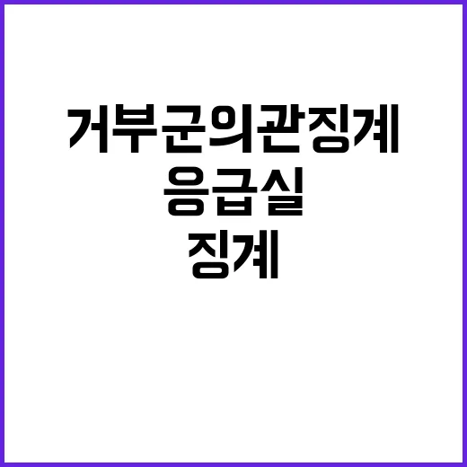 응급실 거부 군의관…