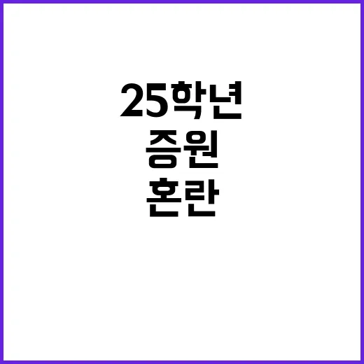 수시접수 혼란 의료계 25학년 증원 백지화