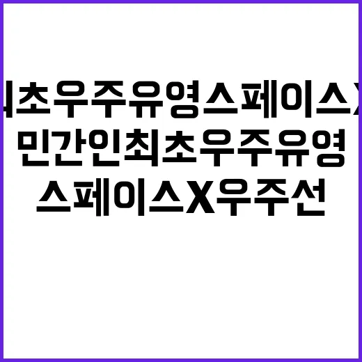 포토 민간인 최초 우주유영 스페이스X 우주선!