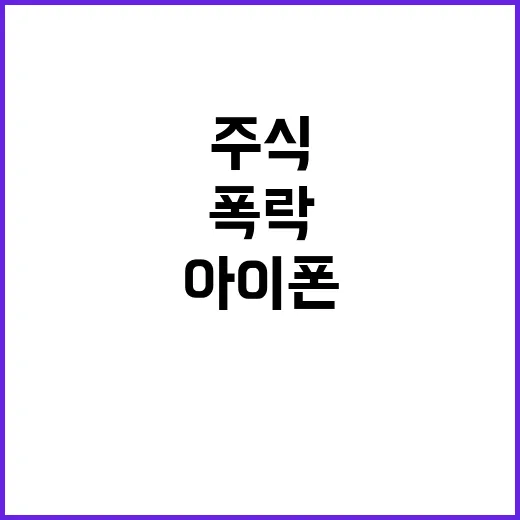 아이폰 16 출신 주식 폭락 현상!